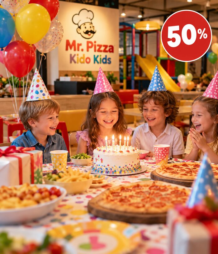 50% отстъпка за организиран рожден ден в Mr.Pizza Kido Kids